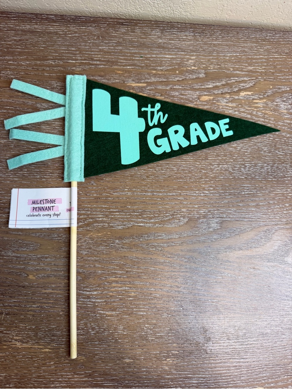 Target Bullseye Felt Flag “First Day of 4th Grade”